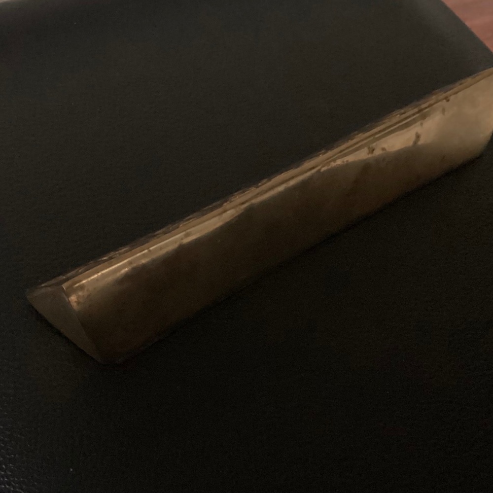 NO SMOKING heavy brass sign paperweight - Picture 2 of 2